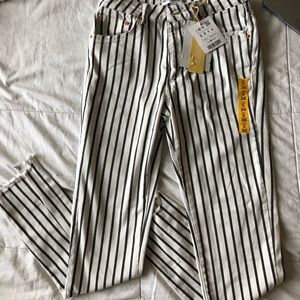 Black/White Striped Pants